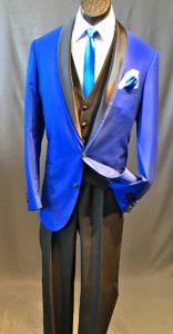 Blue Formal Suit with vest