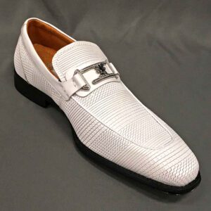 Men's dress shoe white with texture