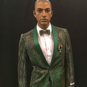 Men In Style Orlando Suit - green/Gold/silver 2-pc suit