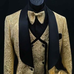 Men In Style Orlando Suit - Gold 3-pc suit