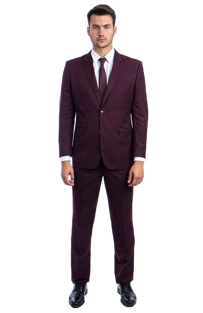 Suits America-burgundy 2pc suit