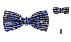 Bow Tie with lapel pin - Blue