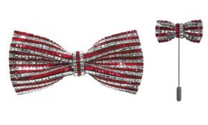 Bow Tie with lapel pin - Red