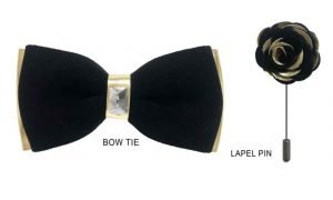 Velvet Bow Tie - Black