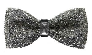 Fancy Bow Tie - Silver