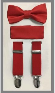 KIDS' Suspender Set - Red