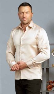 Satin Dress Shirt - Ivory