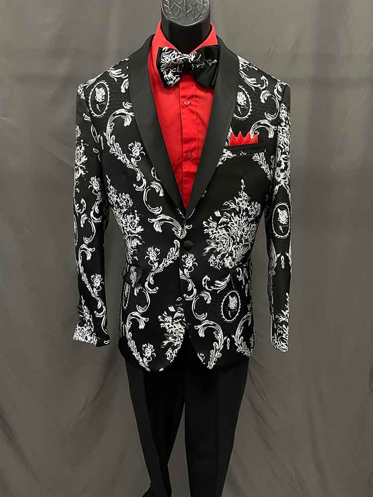 2-Piece Black & White pattern Suit