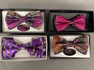 Bow ties - pink and purple