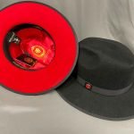 Black hat with red inside