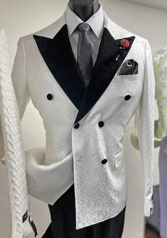 Men In Style Orlando White 2-piece double-breasted suit