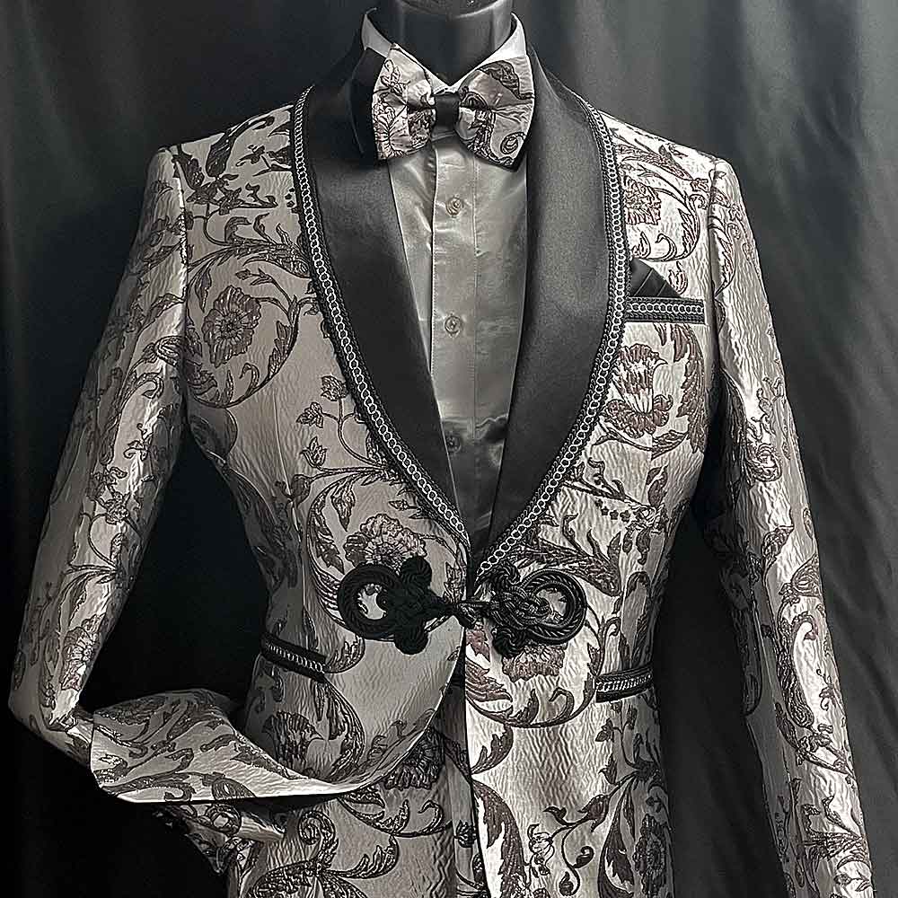 Silver and Black 2-pc. Suit - Men In Style Orlando
