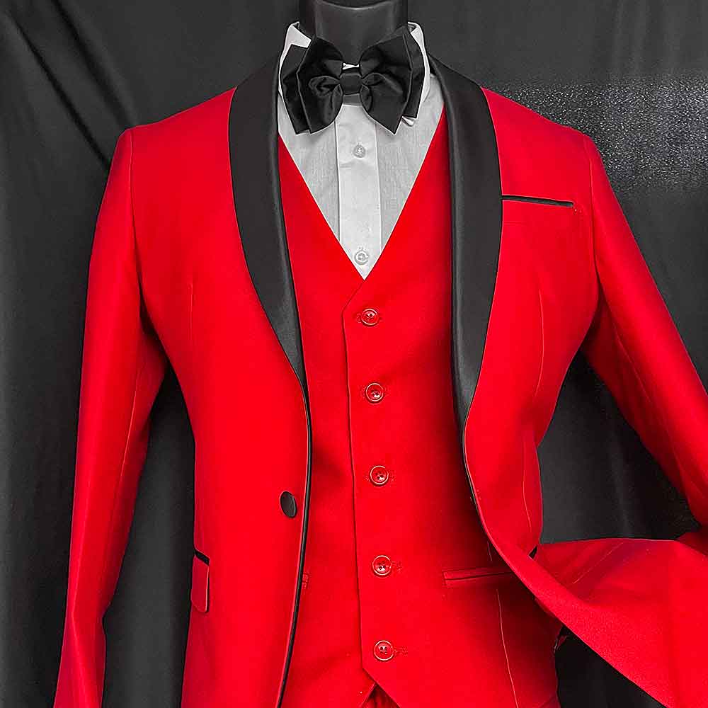 Red 3-pc. Suit - Men In Style Orlando